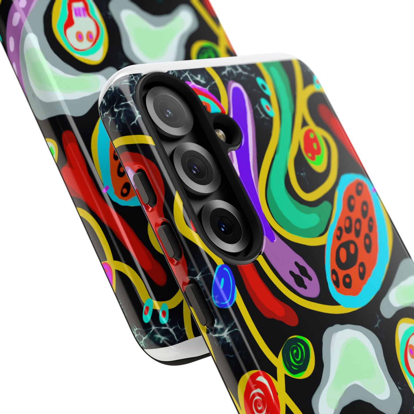 CRAZY4  Abstract Neon Skull Phone Case — Colorful Psychedelic Protective Cover
