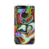 CRAZY4  Abstract Neon Skull Phone Case — Colorful Psychedelic Protective Cover