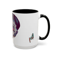Edgy 3x  Horror Face Accent Coffee Mug (11/15oz) — 'ANAL 3X' Graphic