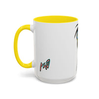 Colorful Tribal Mask Coffee Mug — Vibrant Skull Art Accent Mug (11/15oz)