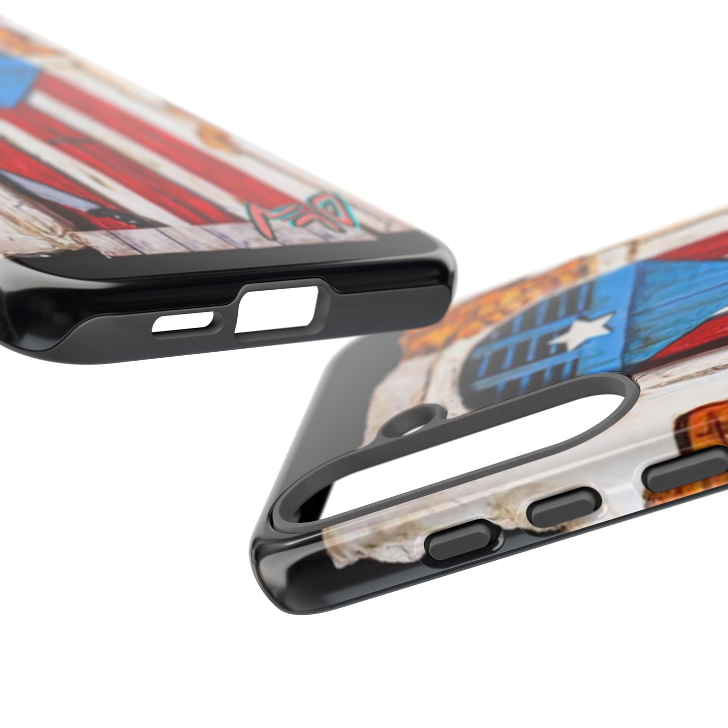 Puerto Rican Flag Phone Case - Rustic Coquí Door Design Tough Case