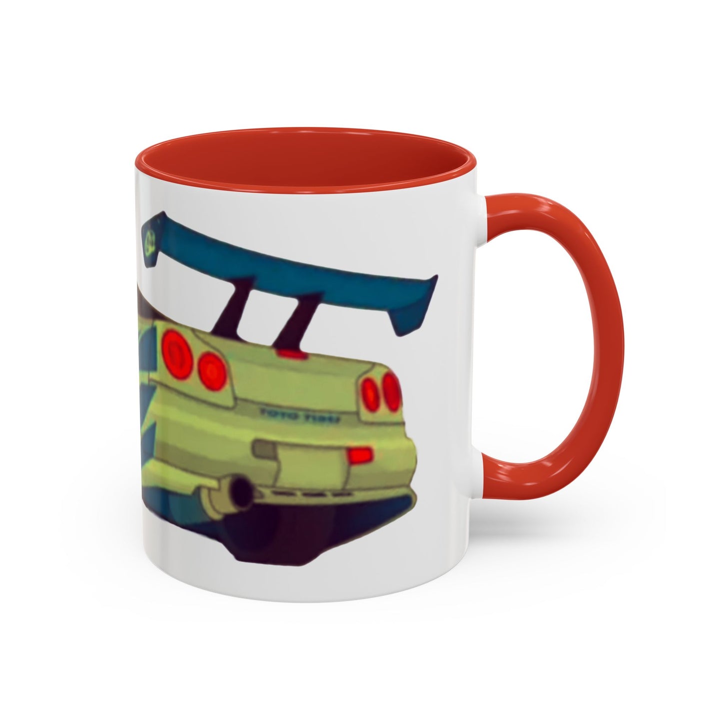 R34  Racing Skyline Accent Coffee Mug — Fast Car Drift Design (11/15oz)