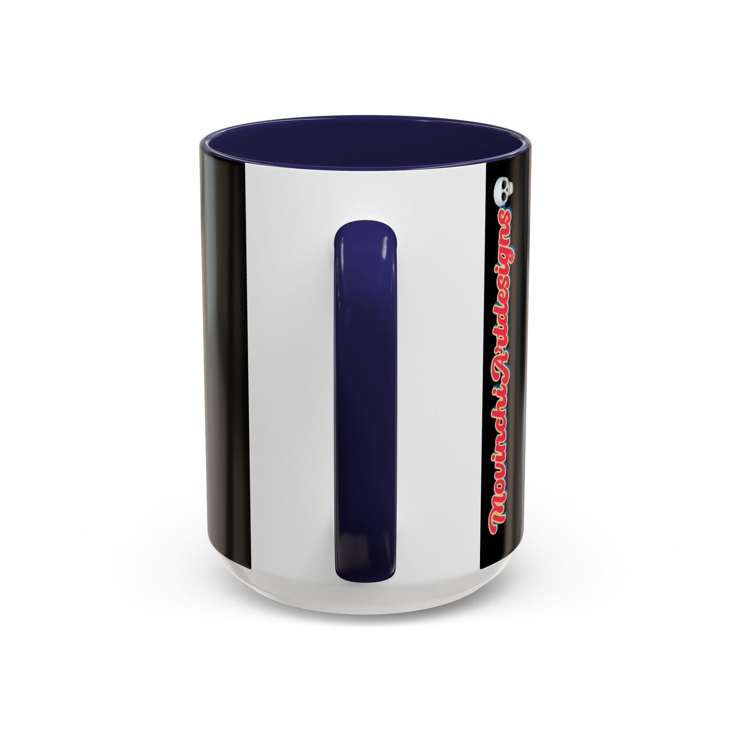Colorful Neon OVERTHINKING  Skull Coffee Mug — Vibrant Abstract Day of the Dead Accent Mug