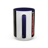 Colorful Neon OVERTHINKING  Skull Coffee Mug — Vibrant Abstract Day of the Dead Accent Mug