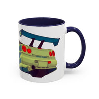 R34  Racing Skyline Accent Coffee Mug — Fast Car Drift Design (11/15oz)