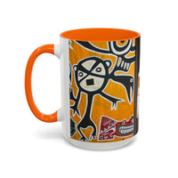 Puerto Rico Flag Coffee Mug — Rustic Street Art Accent Mug (11/15 oz)