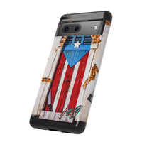 Puerto Rican Flag Phone Case - Rustic Coquí Door Design Tough Case