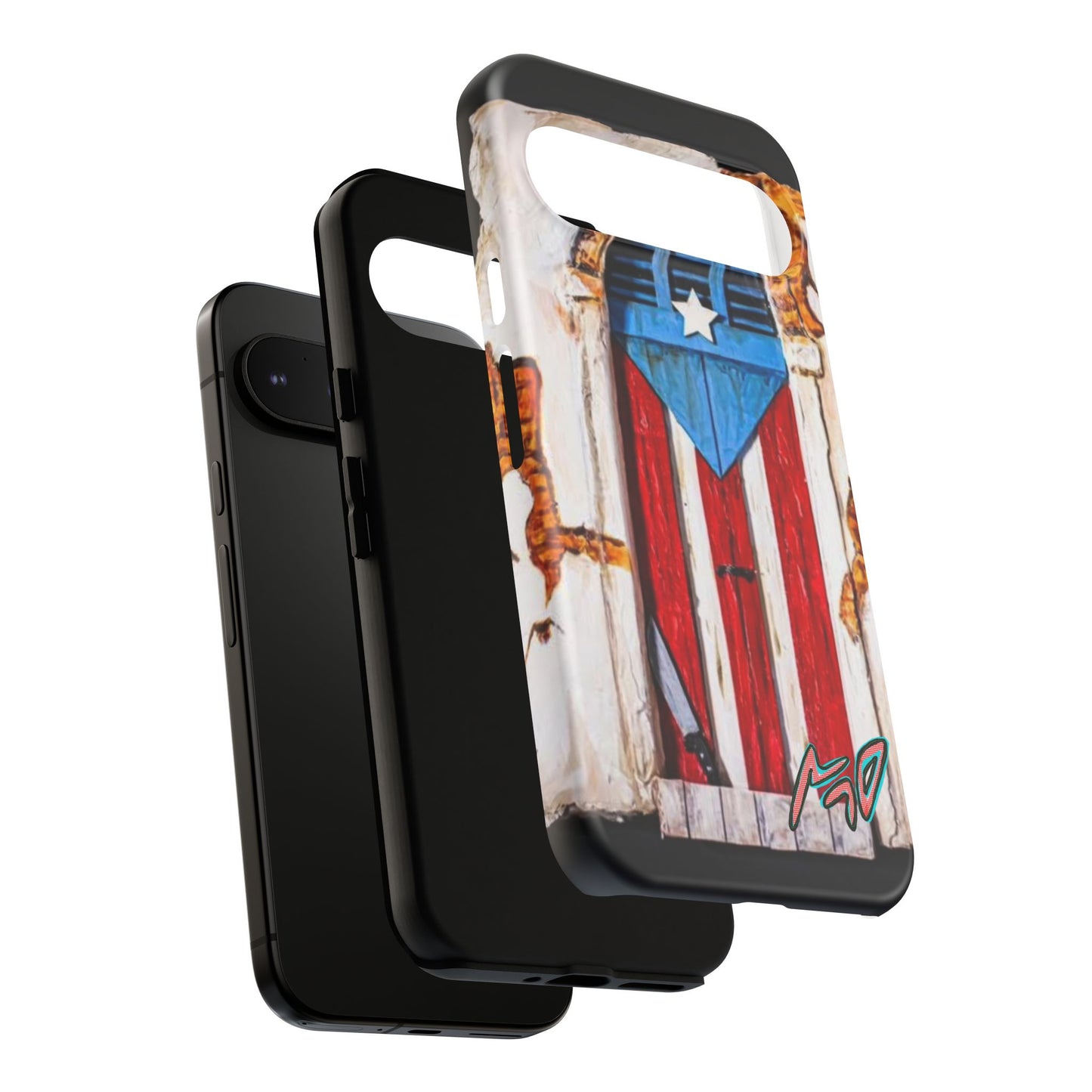 Puerto Rican Flag Phone Case - Rustic Coquí Door Design Tough Case