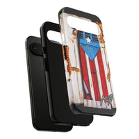 Puerto Rican Flag Phone Case - Rustic Coquí Door Design Tough Case