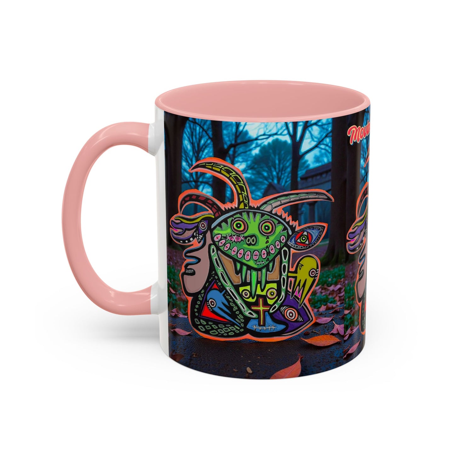 RYDER4.0  Psychedelic Forest Accent Coffee Mug – Colorful Trippy Creature Design (11/15oz)