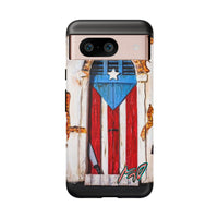 Puerto Rican Flag Phone Case - Rustic Coquí Door Design Tough Case