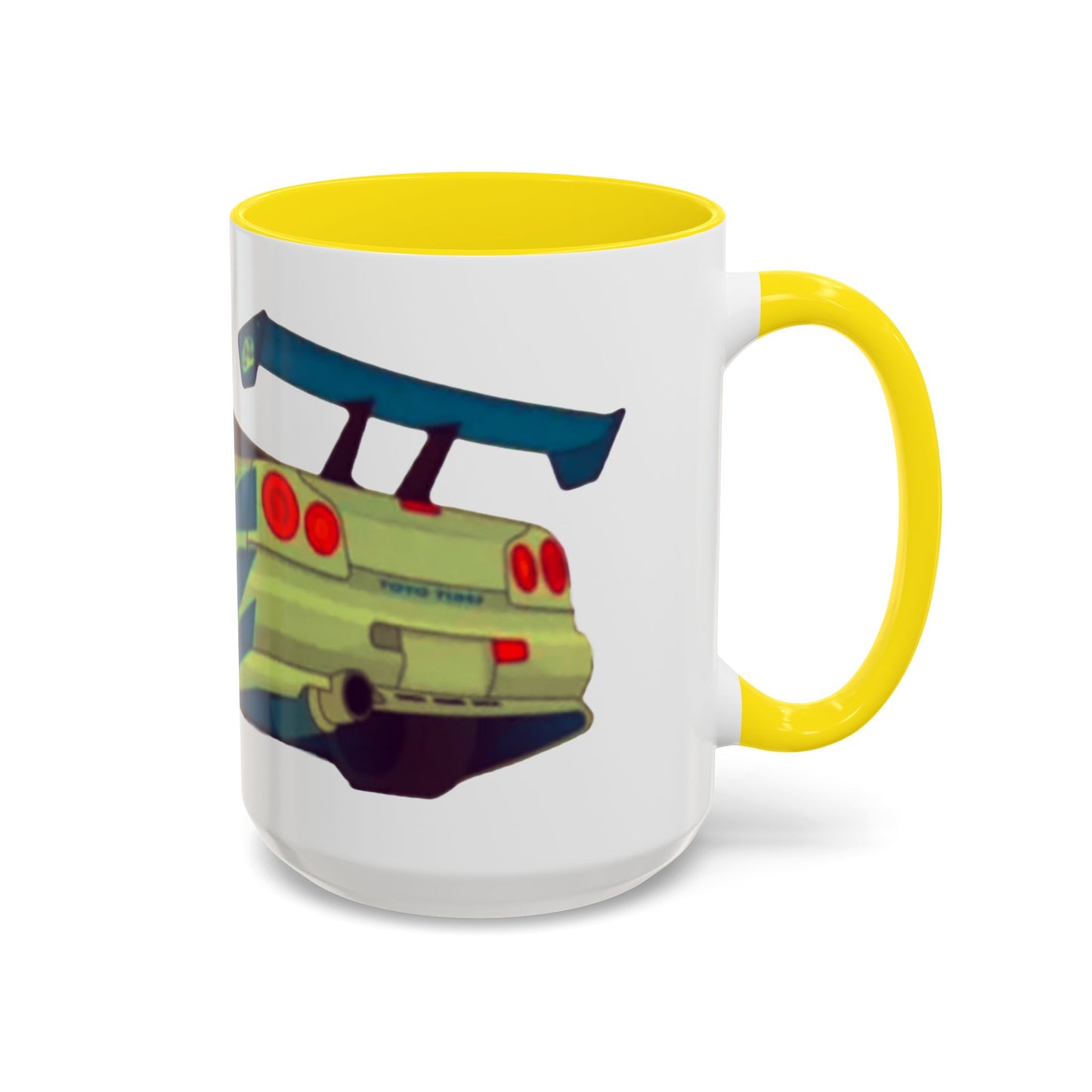R34  Racing Skyline Accent Coffee Mug — Fast Car Drift Design (11/15oz)