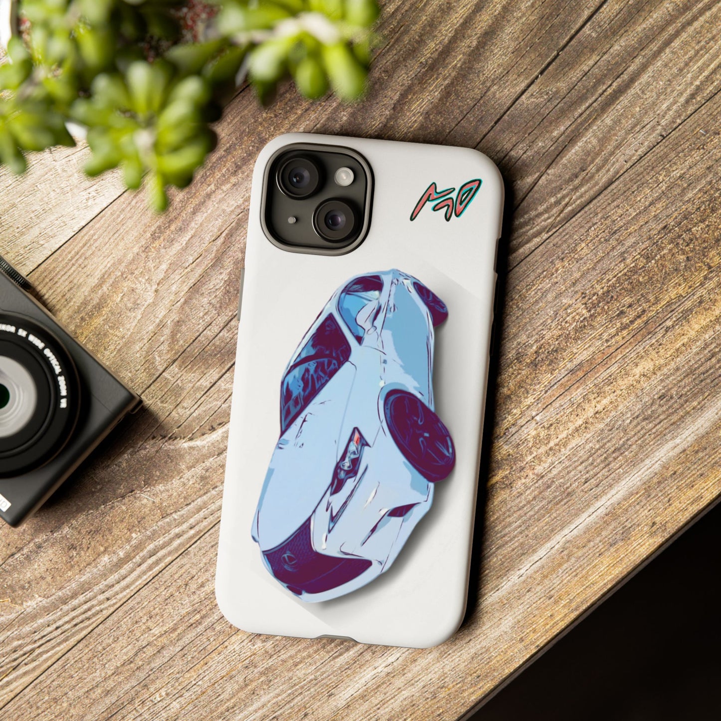 Melvin White Sports Car Phone Case - Retro Pop Art Supercar Protective Tough Case