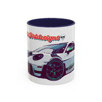 Porsche GT3 Cup Accent Coffee Mug – Racing Car Graphic 11/15oz