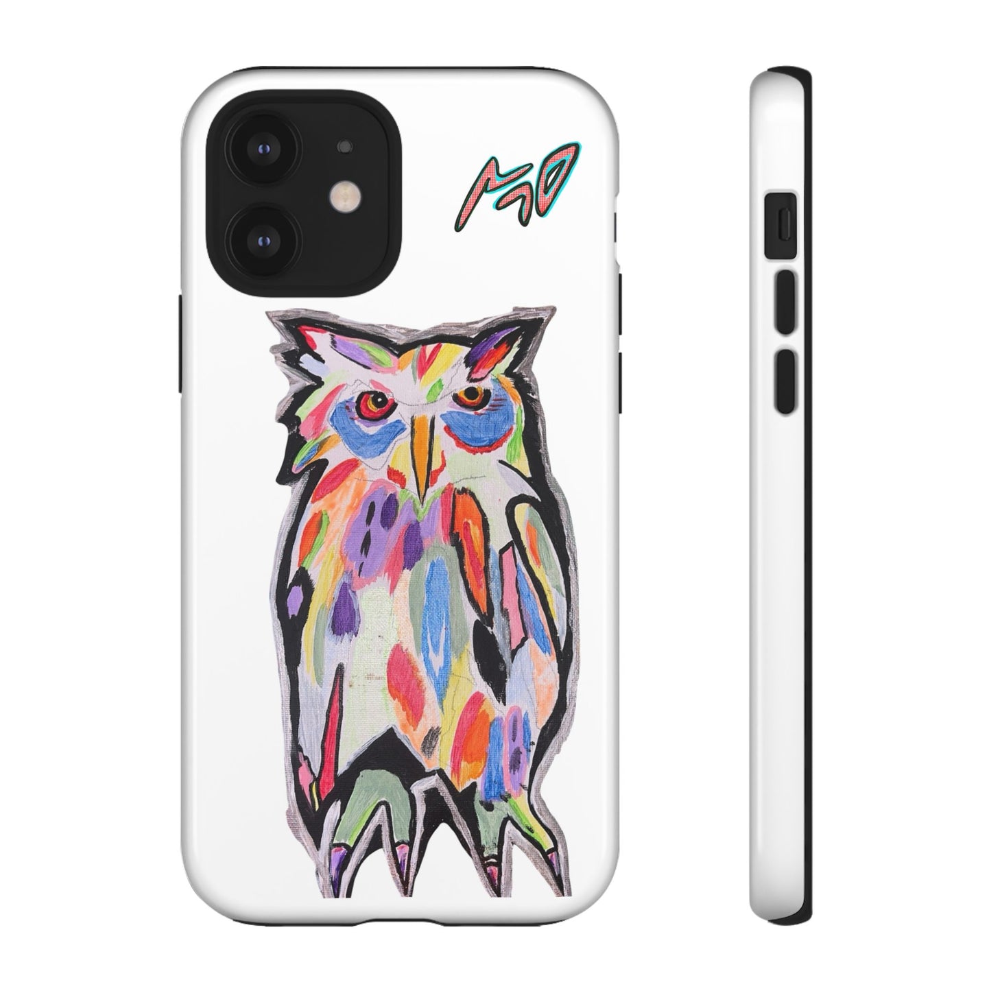 Colorful Owl Phone Case — Artistic Owl Illustration Tough Case