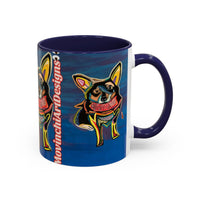 Chihuahua Art Coffee Mug – Colorful Pop‑Art Dog Accent Mug (11/15 oz)