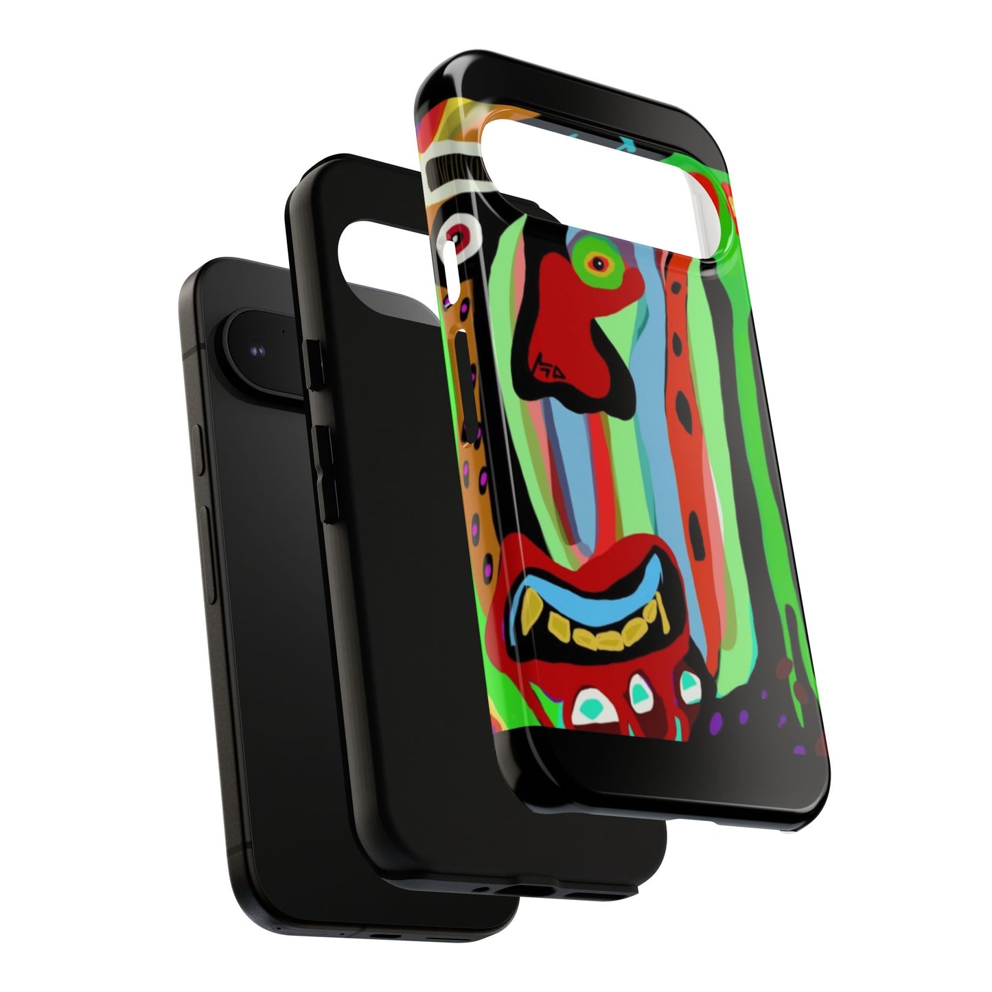 CRAZY.   Tribal Face Phone Case — Colorful Modern Art iPhone Cover