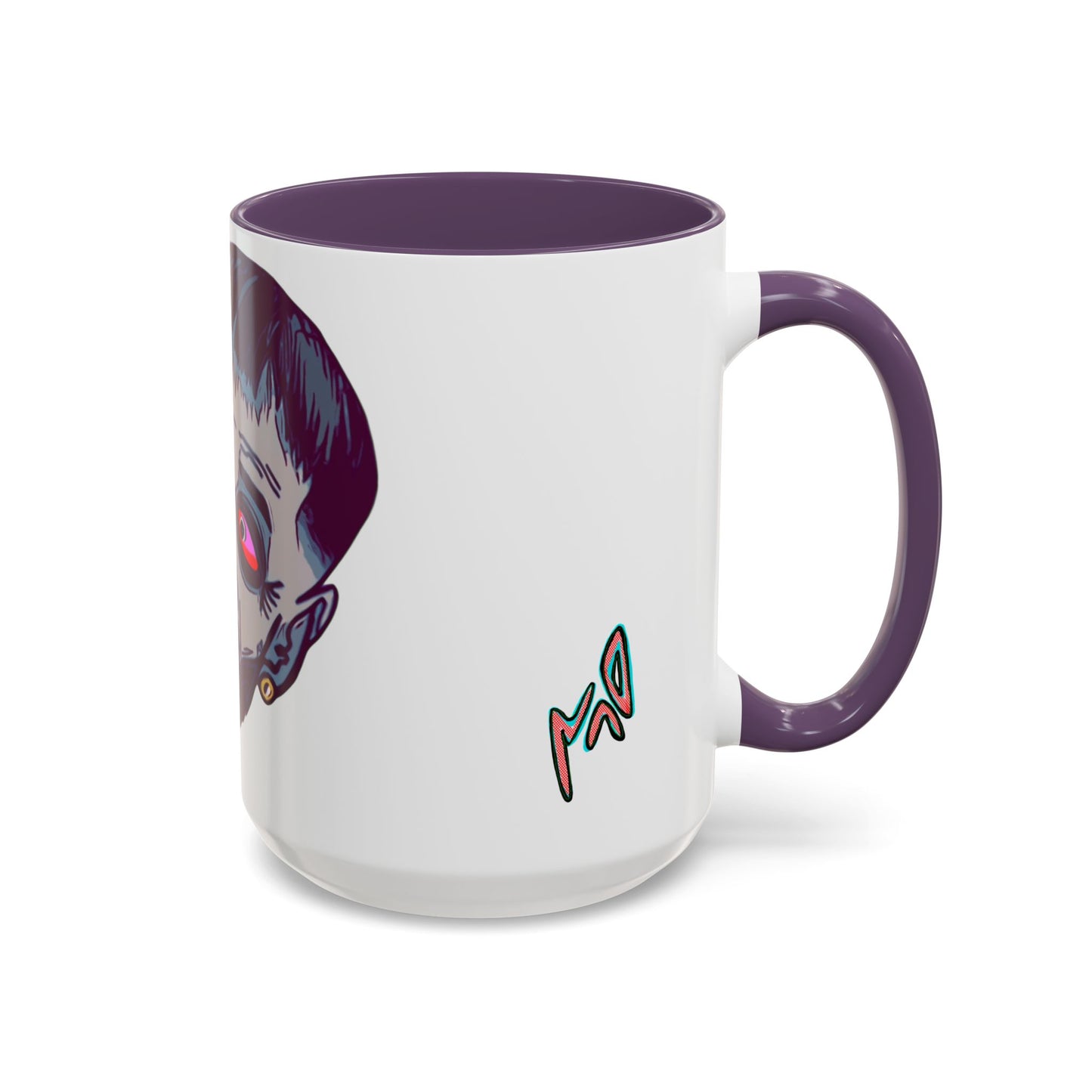 Edgy 3x  Horror Face Accent Coffee Mug (11/15oz) — 'ANAL 3X' Graphic
