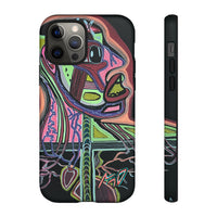 HEART ATTACK Abstract Neon Face Tough Phone Case – Vibrant Art Phone Cover