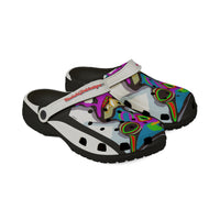 Colorful Abstract CRAZY2  Skull Clog Shoes — EVA Foam Slip-On Sandals