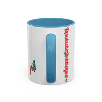 Edgy 3x  Horror Face Accent Coffee Mug (11/15oz) — 'ANAL 3X' Graphic