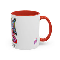 Colorful Shark Attack  Fish Accent Coffee Mug — Bold Nautical Art 11/15oz