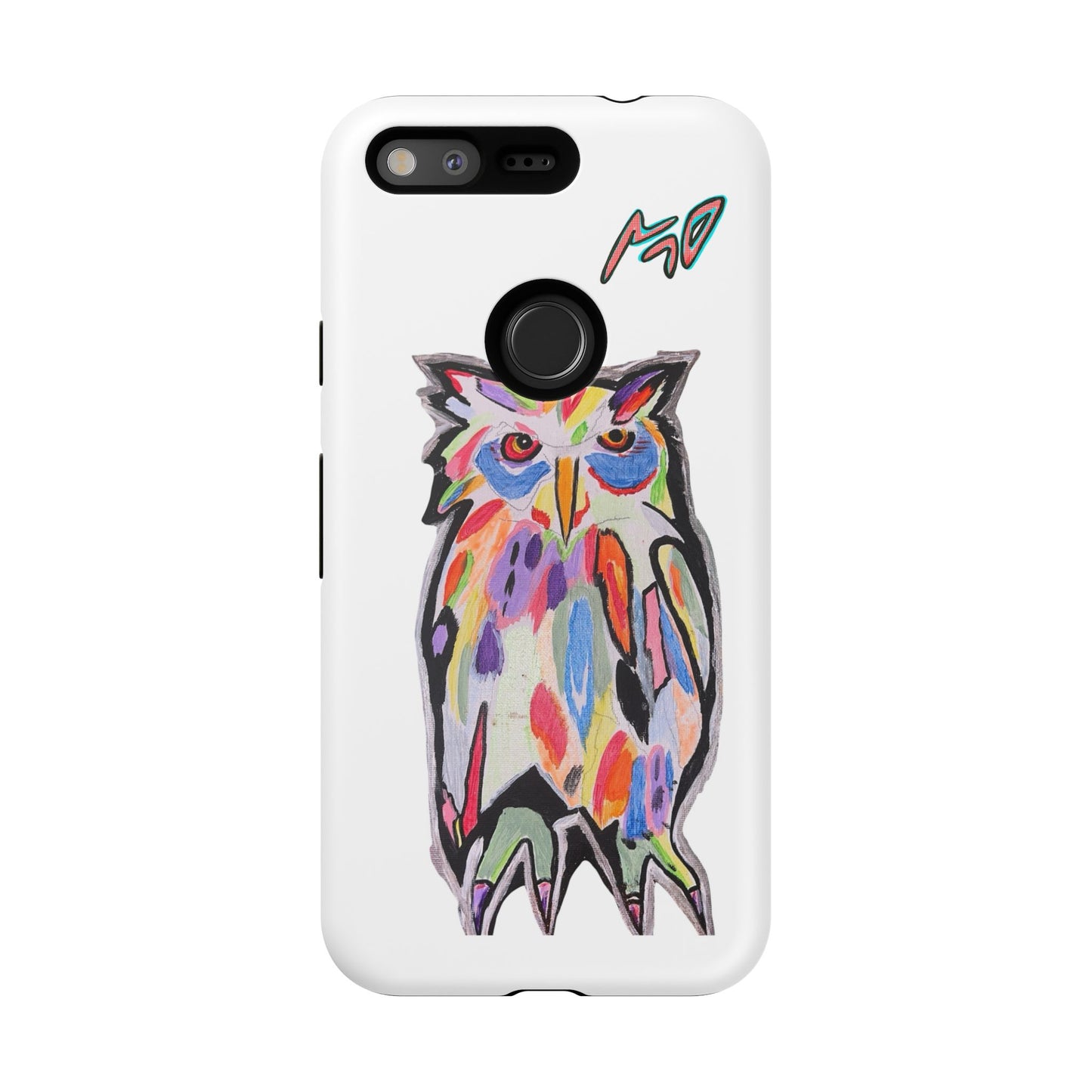 Colorful Owl Phone Case — Artistic Owl Illustration Tough Case