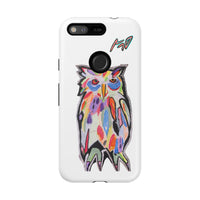 Colorful Owl Phone Case — Artistic Owl Illustration Tough Case
