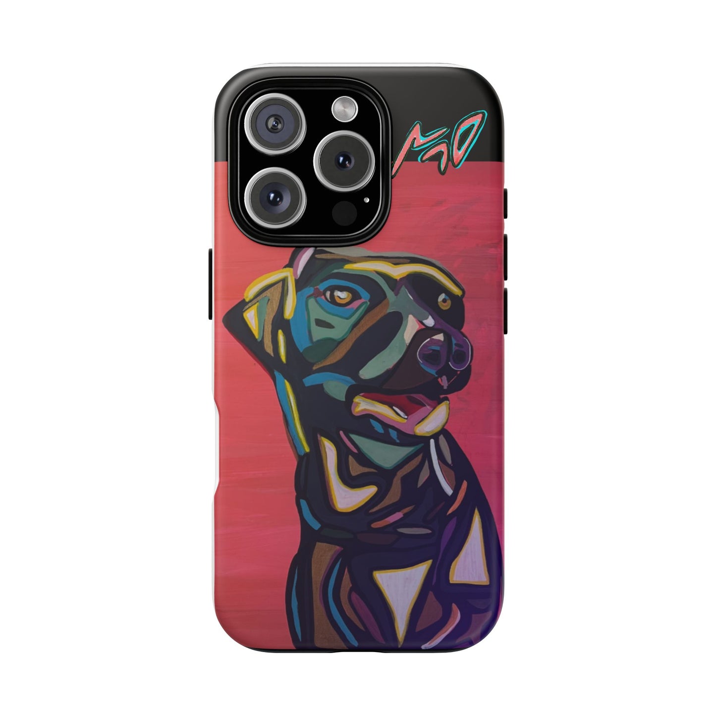 Colorful Pit LABRADOR Tough Phone Case — Vibrant Pop Art Dog Design
