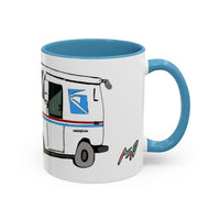 LLV Postal Service Mail Truck Accent Coffee Mug — Retro USPS Delivery Van Illustration (11/15oz)