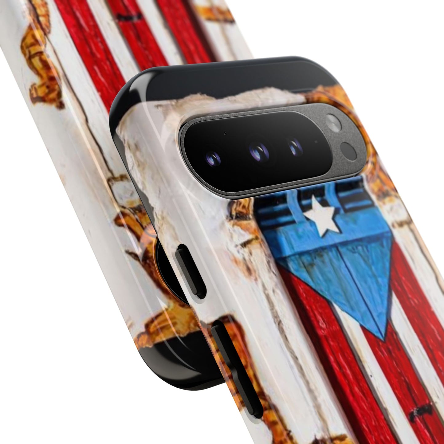 Puerto Rican Flag Phone Case - Rustic Coquí Door Design Tough Case