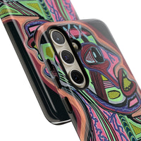 HEART ATTACK Abstract Neon Face Tough Phone Case – Vibrant Art Phone Cover