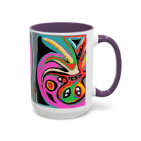 Abstract Neon octopussy Coffee Mug — Colorful Pop Art Accent Mug (11/15oz)