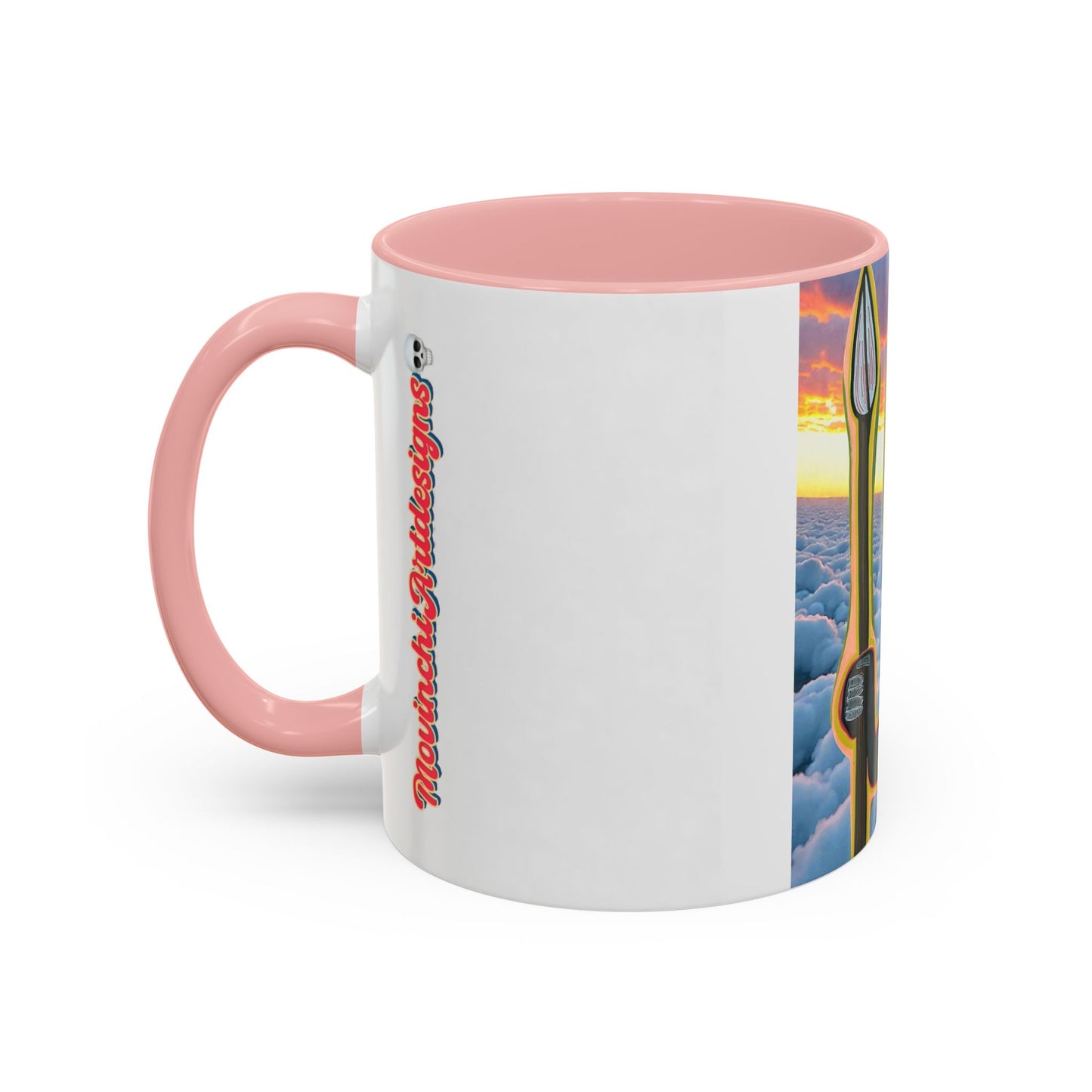 Surreal VINCENT Tribal Warrior Accent Coffee Mug — Colorful Skull Art 11/15oz
