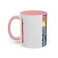 Surreal VINCENT Tribal Warrior Accent Coffee Mug — Colorful Skull Art 11/15oz