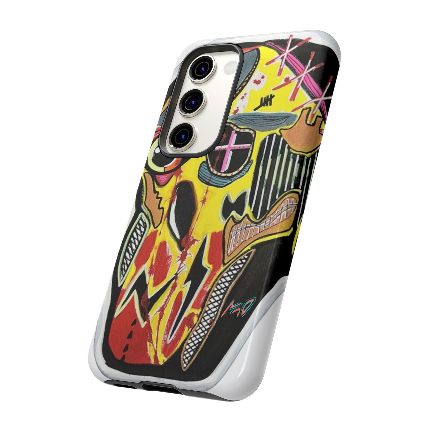 VINCENT.  Skull Riot Phone Case – Colorful Abstract Horror Art Protective Cover