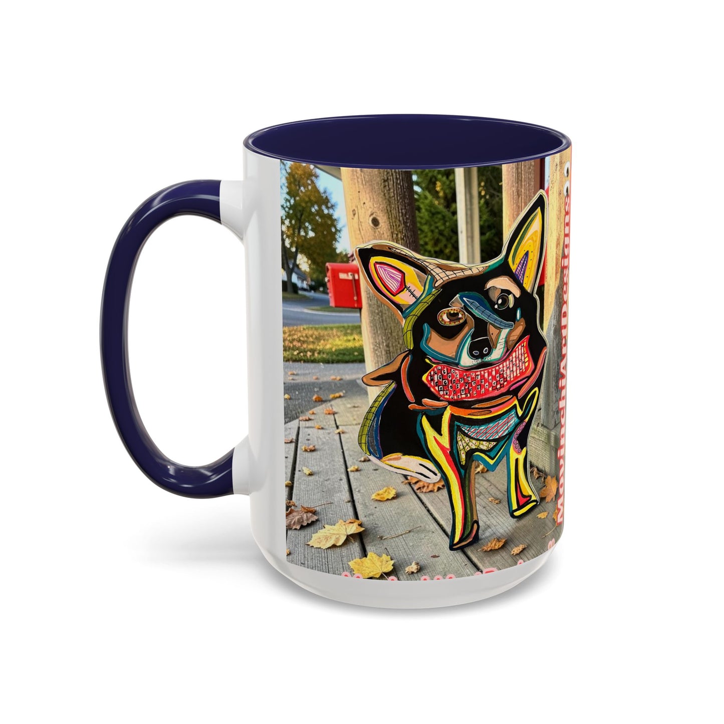 Colorful Corgi Accent Coffee Mug – Vibrant Pop-Art Dog Design (11/15oz)