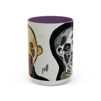 3 amigos Creepy Masked Faces Accent Coffee Mug – Horror Art 11/15oz