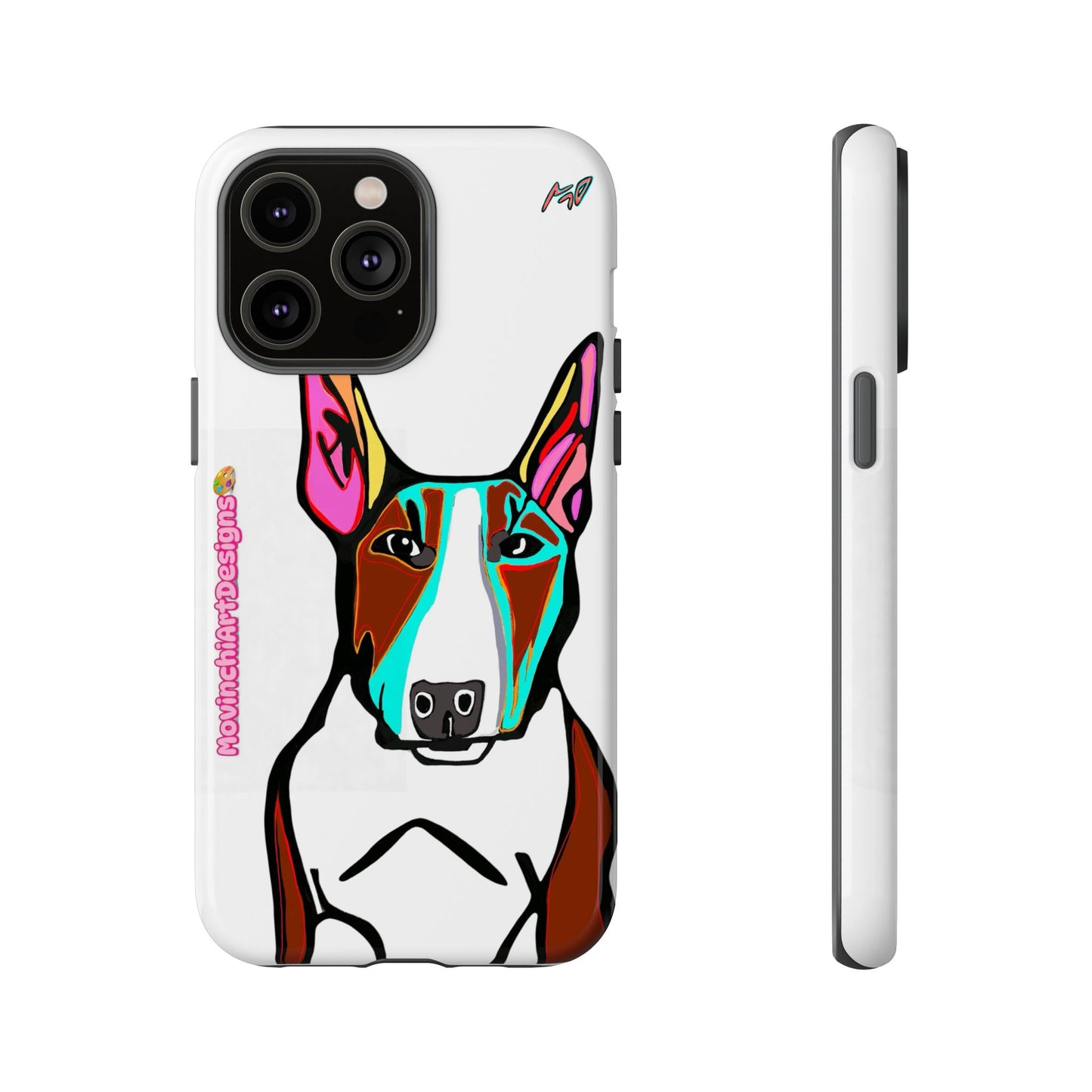 MR Bull Terrier Phone Case — Colorful Pop Art Tough Cases for Dog Lovers