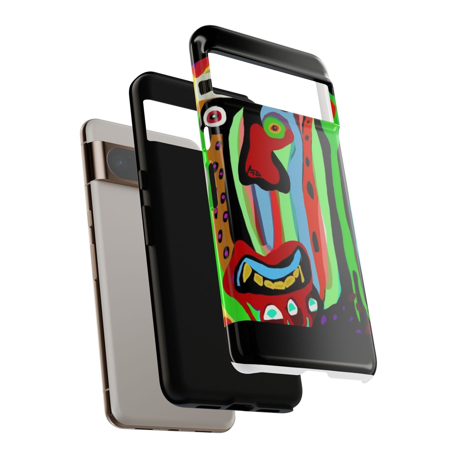 CRAZY.   Tribal Face Phone Case — Colorful Modern Art iPhone Cover