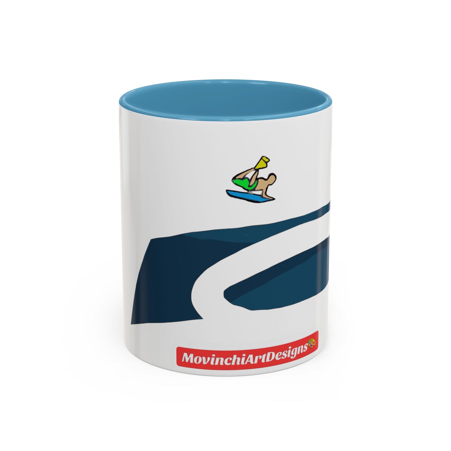 AERIAL.   Wave Accent Coffee Mug — Watersports Lover Gift
