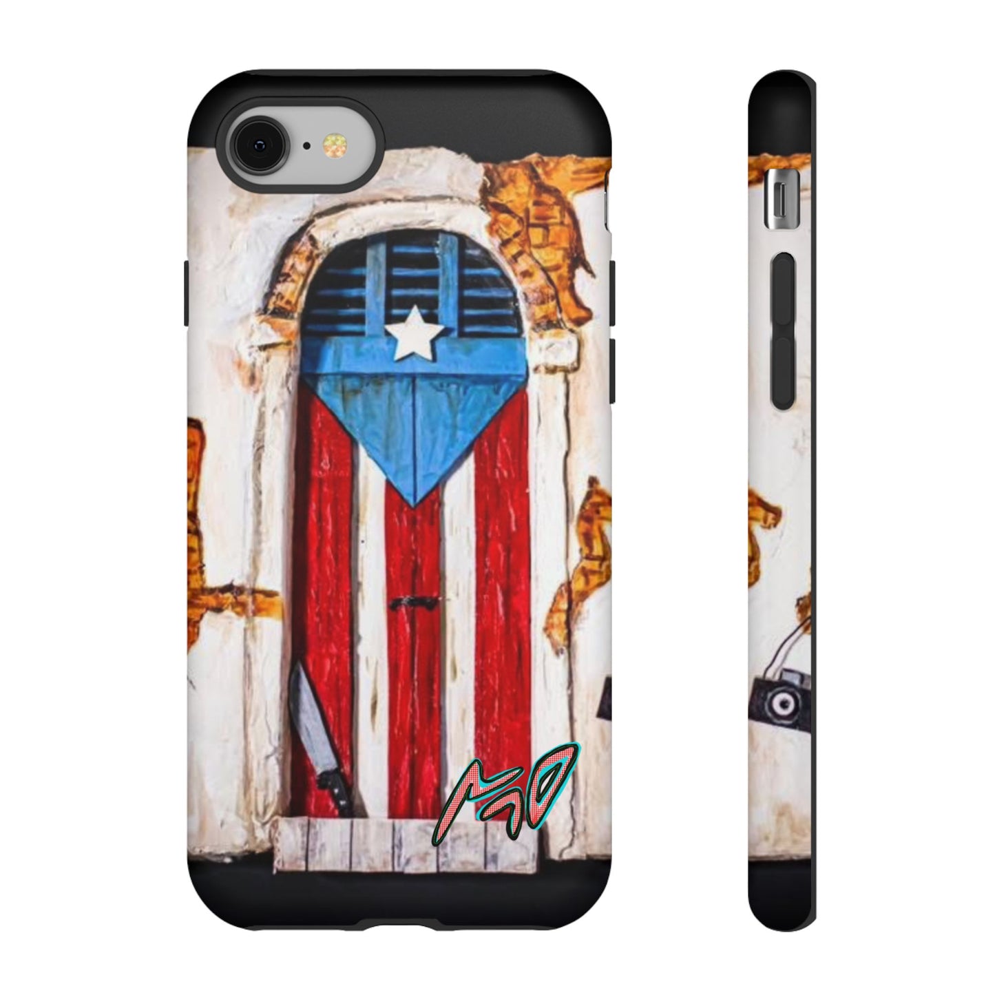 Puerto Rican Flag Phone Case - Rustic Coquí Door Design Tough Case