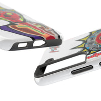 Artistic Crown KING GRAY  Skull Tough Phone Case — Colorful Abstract Guardian Design