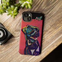 Colorful Pit LABRADOR Tough Phone Case — Vibrant Pop Art Dog Design