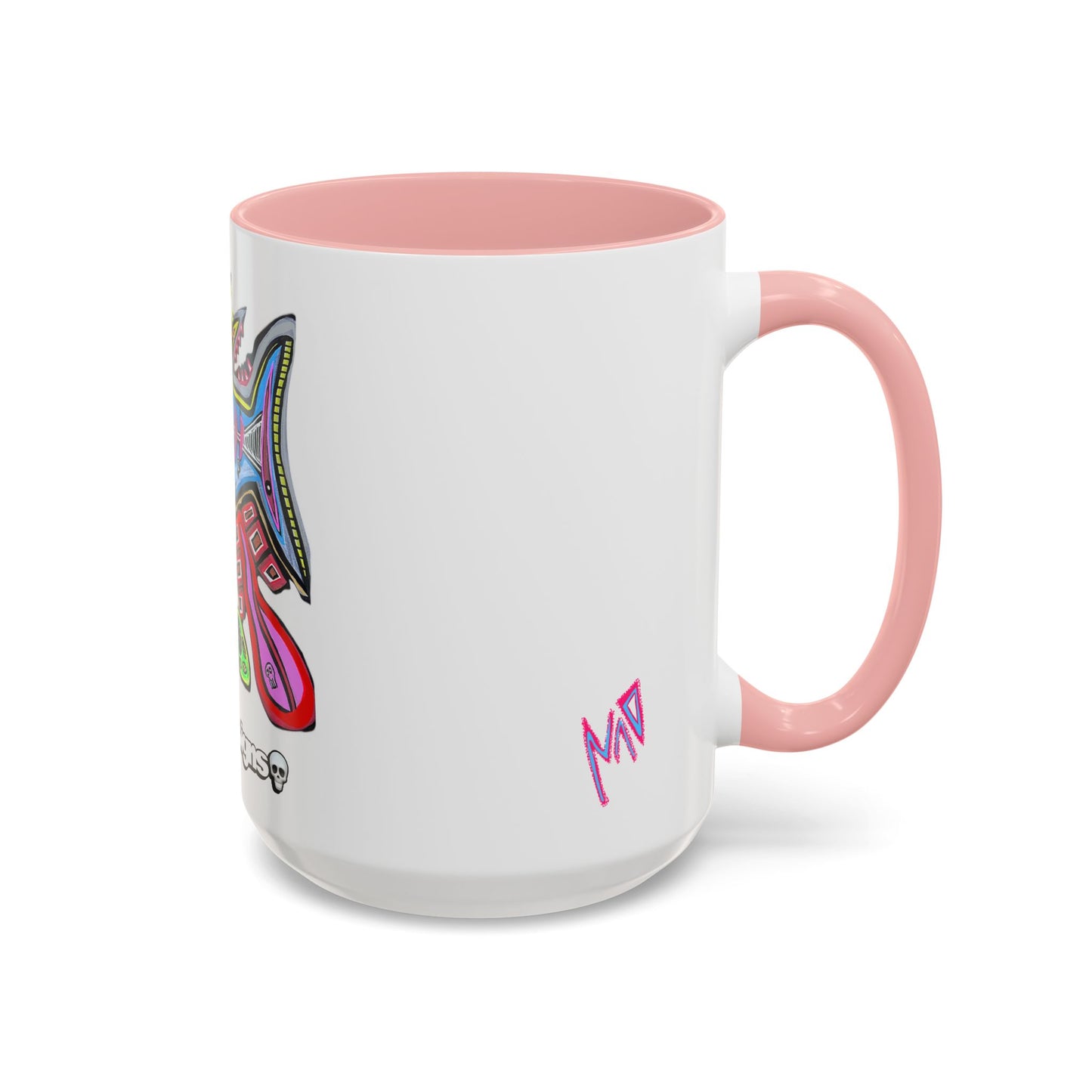 Colorful Shark Attack  Fish Accent Coffee Mug — Bold Nautical Art 11/15oz