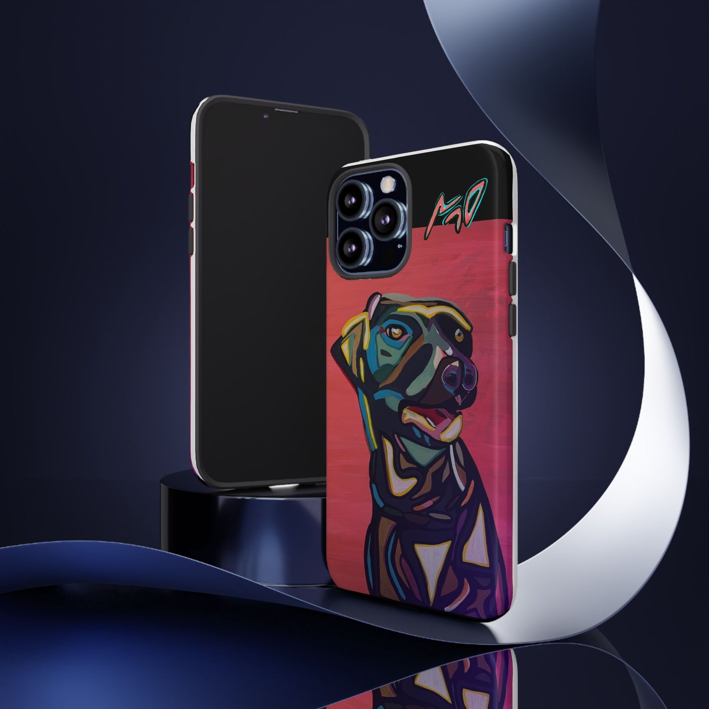 Colorful Pit LABRADOR Tough Phone Case — Vibrant Pop Art Dog Design