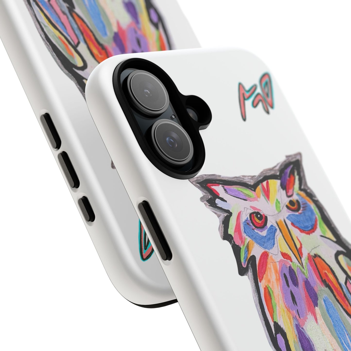 Colorful Owl Phone Case — Artistic Owl Illustration Tough Case