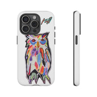 Colorful Owl Phone Case — Artistic Owl Illustration Tough Case