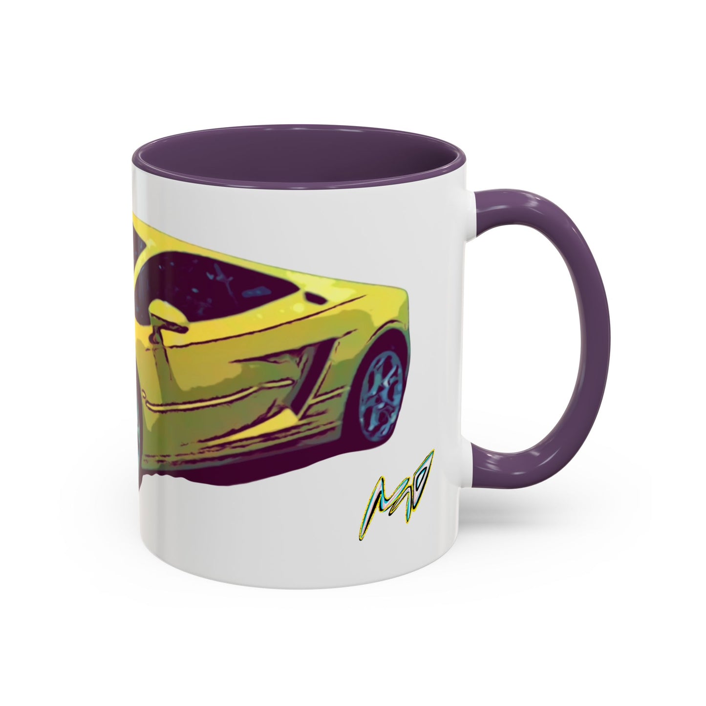 GALLARDO.  Sports Car Coffee Mug — Yellow Supercar Accent Mug (11/15oz)