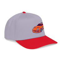 2JZ.  Retro Orange Sports Car Baseball Cap — Vintage JDM Supra Snapback